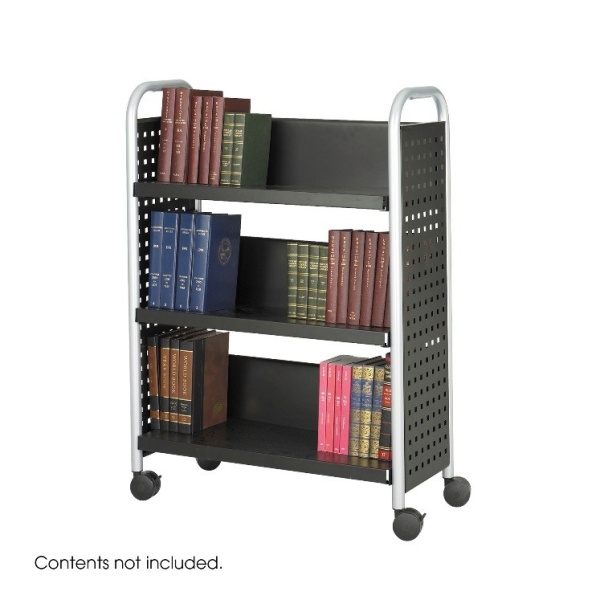 Safco-Scoot-Single-Sided-Book-Cart