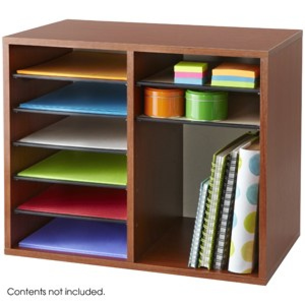 Safco-Wood-Adjustable-Literature-Organizer