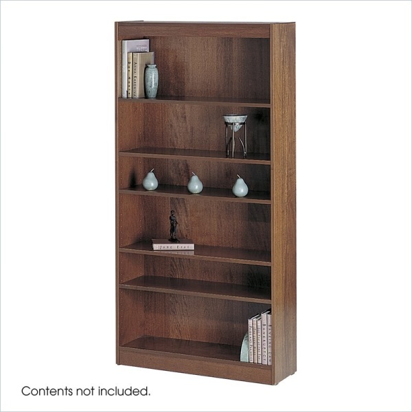 Safco-WorkSpace-6-Shelf-Veneer-Baby-Bookcase-in-Medium-Oak