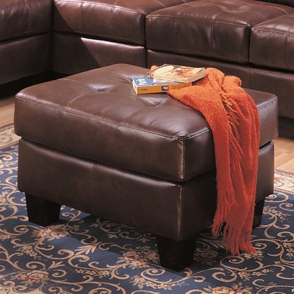 Samuel-Ottoman-with-Dark-Brown-Bonded-Leather-Upholstery-by-Coaster-Fine-Furniture