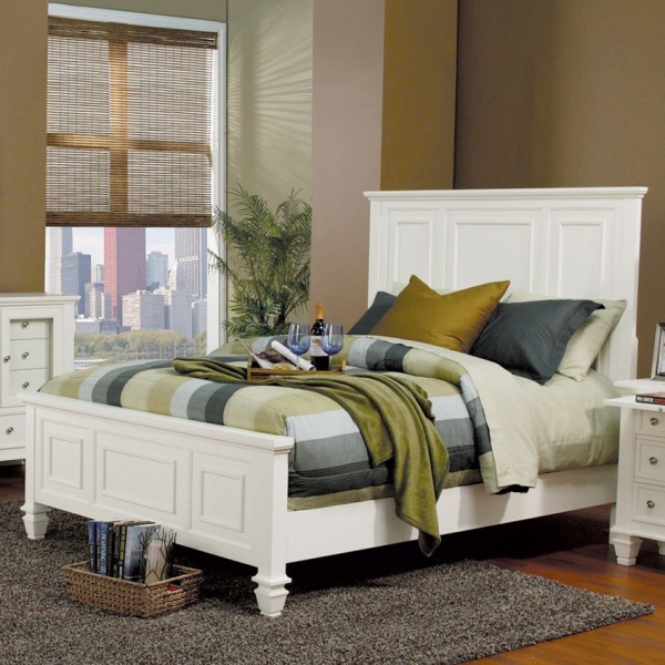 Sandy-Beach-Panel-Bed-Queen-with-White-Finish-by-Coaster-Fine-Furniture