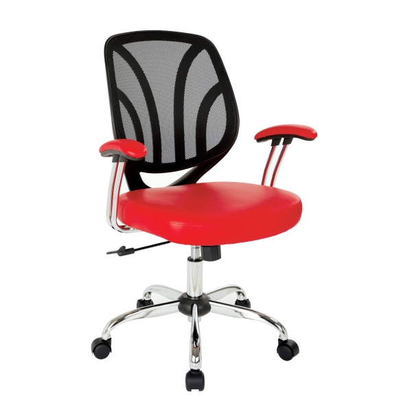 Screen-Back-Chair-with-Chrome-Padded-Arms-and-Dual-Wheel-Carpet-Casters-in-Red-Faux-Leather-by-Work-Smart-Office-Star