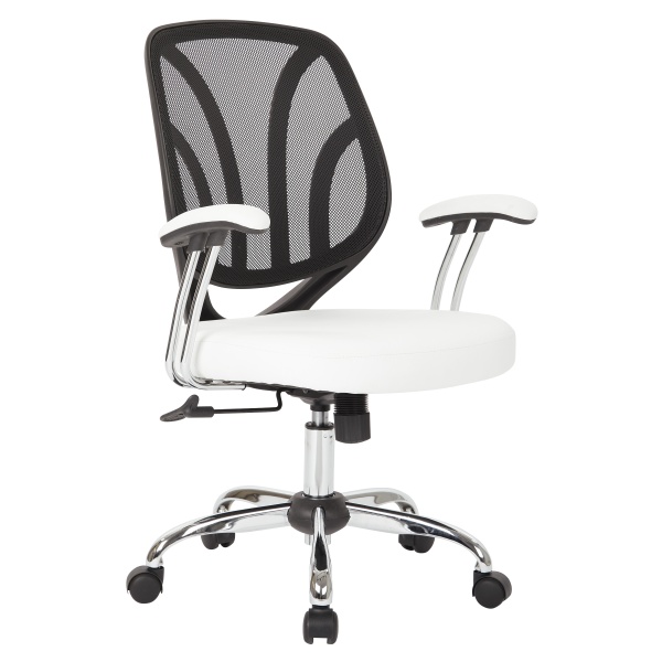 Screen-Back-Chair-with-Chrome-Padded-Arms-and-Dual-Wheel-Carpet-Casters-in-White-Faux-Leather-by-Work-Smart-Office-Star