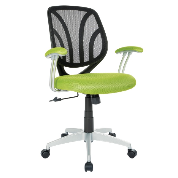 Screen-Back-Chair-with-Green-Mesh-Fabric-and-Silver-Coated-Arms-and-Base-by-Work-Smart-Office-Star