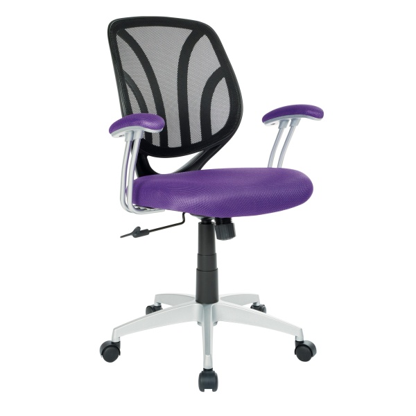 Screen-Back-Chair-with-Purple-Mesh-Fabric-and-Silver-Coated-Arms-and-Base-by-Work-Smart-Office-Star