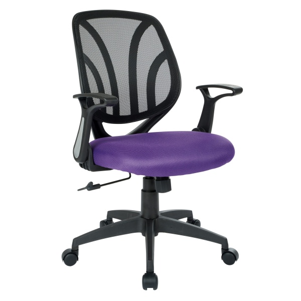 Screen-Back-Chair-with-Purple-Mesh-Flip-Arms-and-Silver-Accents-by-Work-Smart-Office-Star