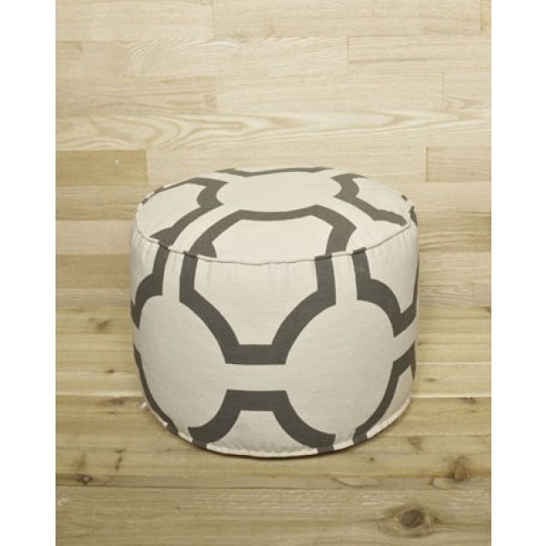 Signature-Design-by-Ashley-Geometric-Charcoal-Pouf