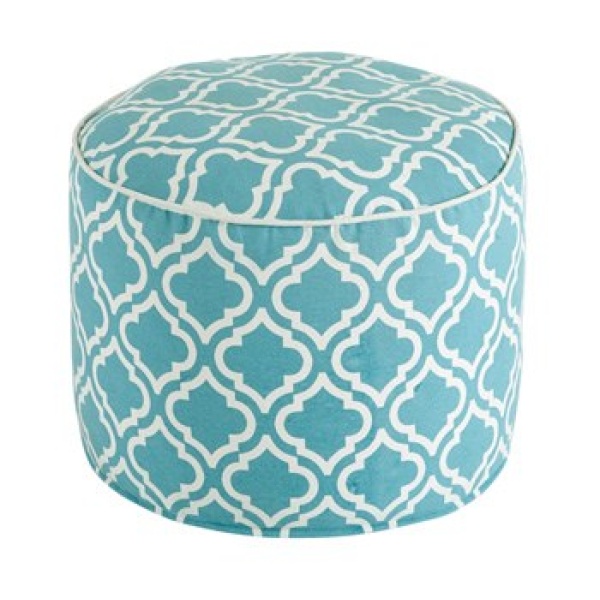 Signature-Design-by-Ashley-Geometric-Turqouise-Pouf