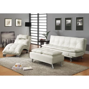 Sofa-Bed-with-White-Leather-Like-Vinyl-Upholstery-by-Coaster-Fine-Furniture-1