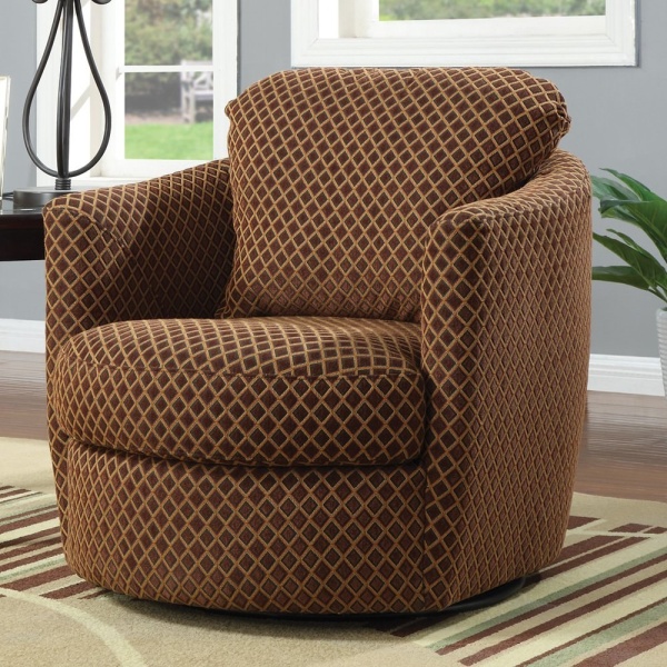 Swivel-Accent-Chair-with-Brown-Diamond-Woven-Fabric-Upholstery-by-Coaster-Fine-Furniture