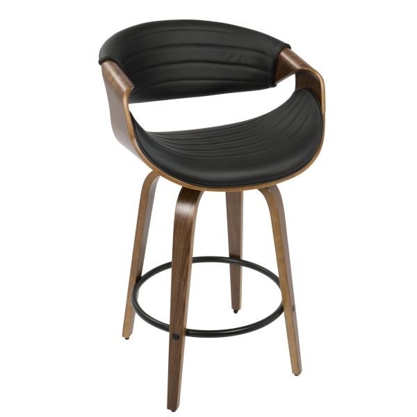 Symphony-Mid-Century-Modern-Counter-Stool-in-Walnut-and-Black-Faux-Leather-by-LumiSource