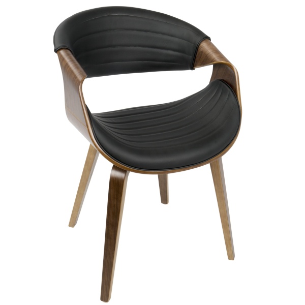 Symphony-Mid-Century-Modern-DiningAccent-Chair-in-Walnut-Wood-and-Black-Faux-Leather-by-LumiSource