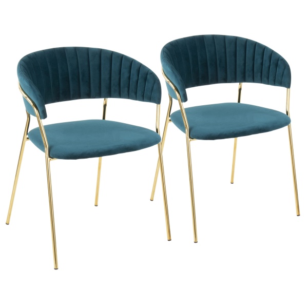 Tania-Contemporary-Glam-Chair-in-Gold-Metal-with-Teal-Velvet-by-LumiSource-Set-of-2