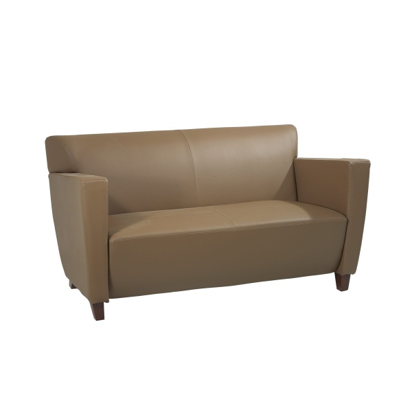 Taupe-Leather-Love-Seat-by-OSP-Furniture-Office-Star