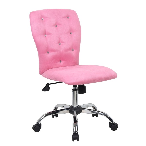 Tiffany-Chair-with-Pink-Microfiber-Upholstery-with-Chrome-Finish-by-Boss-Office-Products