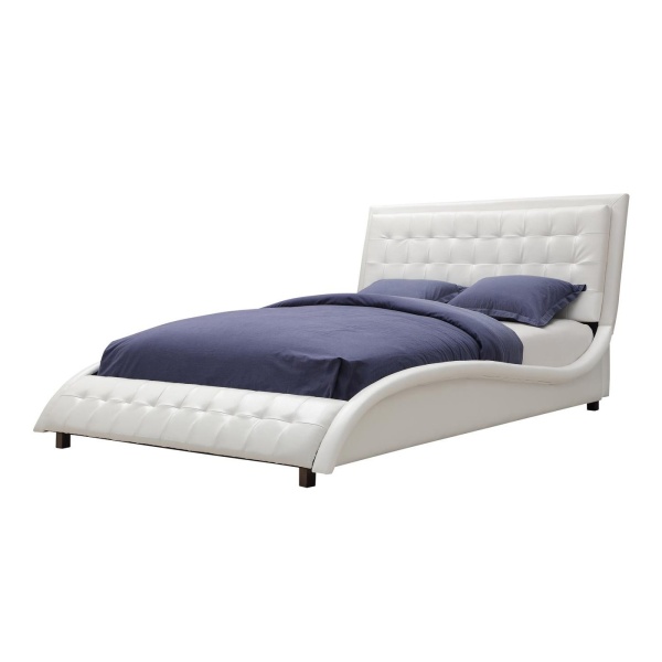 Tully-Bed-with-White-Leather-Like-Vinyl-Upholstery-by-Coaster-Fine-Furniture