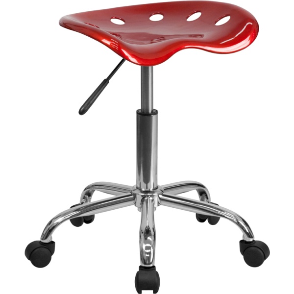 Vibrant-Wine-Red-Tractor-Seat-and-Chrome-Stool-by-Flash-Furniture