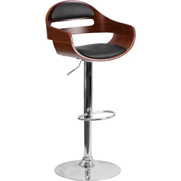 Walnut-Bentwood-Adjustable-Height-Barstool-with-Cutout-Back-and-Black-Vinyl-Seat-by-Flash-Furniture